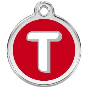 Alphabet Tag Letter T Pet ID.