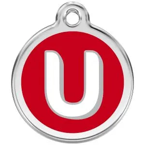 Alphabet Tag Letter U Pet ID.