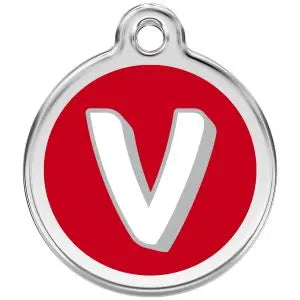 Copy of Alphabet Tag Letter V Pet ID.