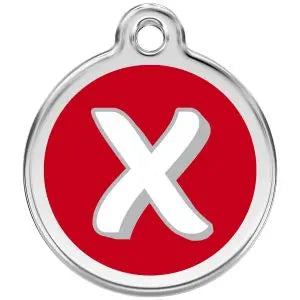 Alphabet Tag Letter X Pet ID.