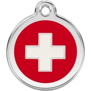 Swiss Cross Pet ID Dog Tags.