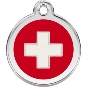 Swiss Cross Pet ID Dog Tags.