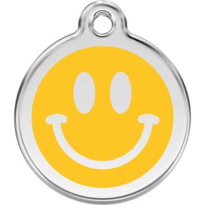 Smiley Face Pet ID Dog Tags.