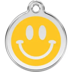 Smiley Face Pet ID Dog Tags.