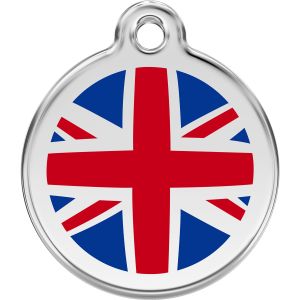 UK Flag Pet ID Dog Tags.