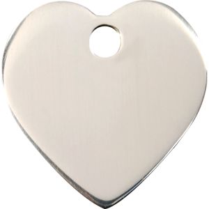 Stainless Steel Heart Pet ID Dog Tags.