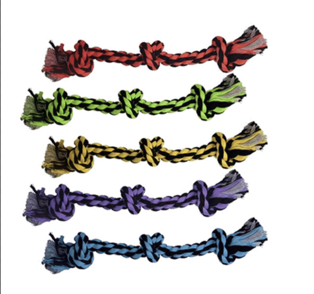 15” Nuts for Knots 3-Knot Rope Dog Toy.