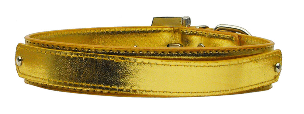 Gold Metallic Two-Tier Dog Collar