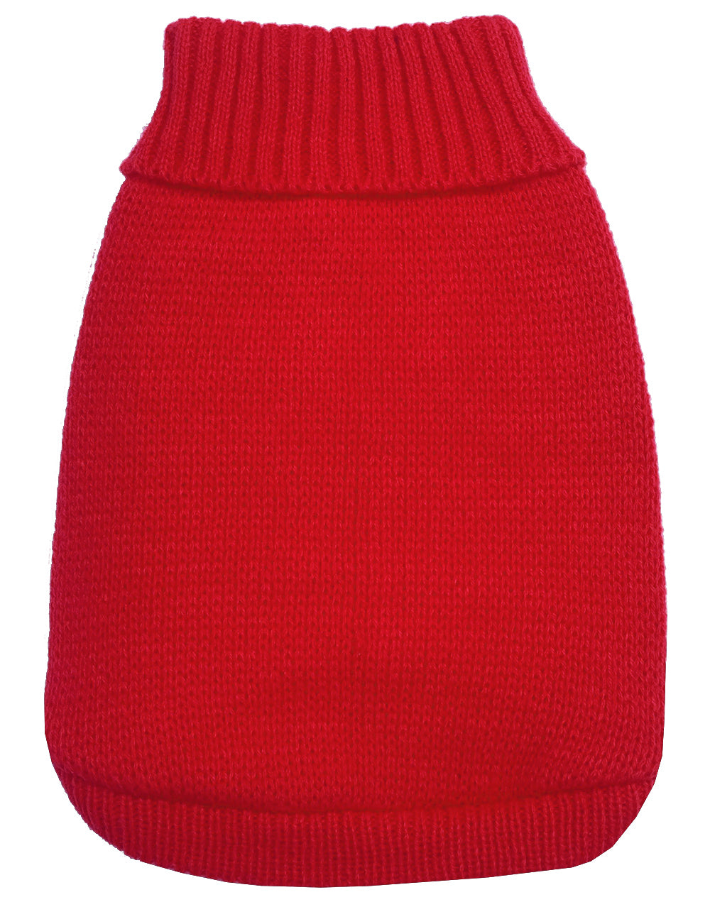 Red Knit Dog Sweater.