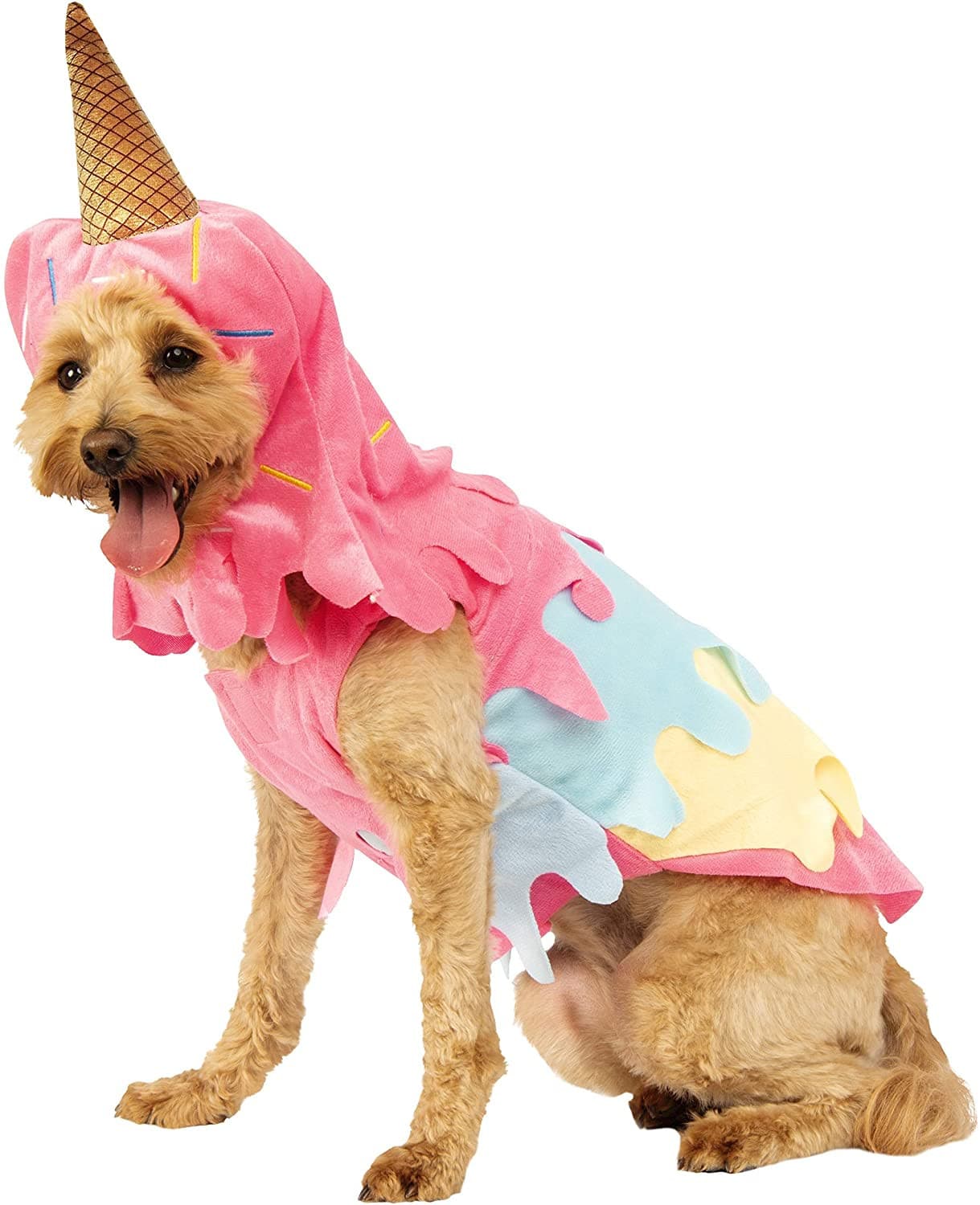 Dripping Ice Cream Cone Pet Costume.