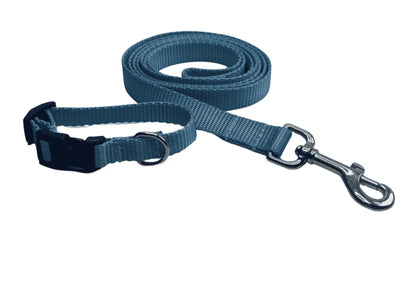 Basic Light Blue Dog Collars and Leads (1" wide).