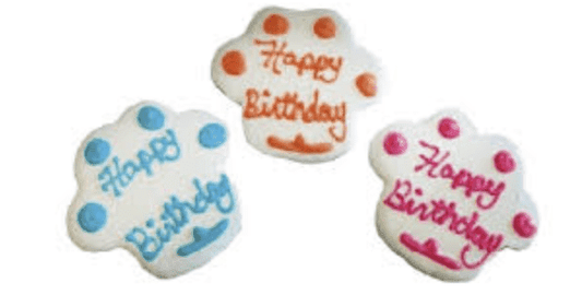 Birthday Paw Dog Cookies.