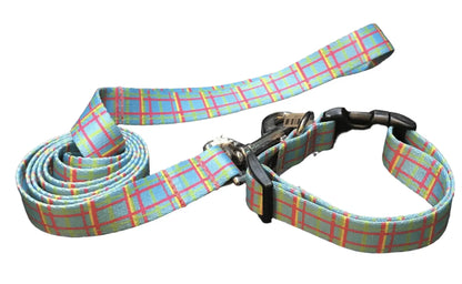 Blue Easter Basket Argyle Dog Collar or Lead (5/8" Wide).
