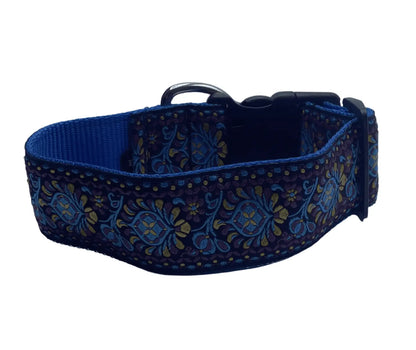 Blue Mood Ribbon Collar Dog Collar (1.5" Wide).