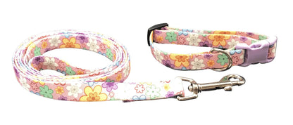 Daisy Delight Dog Collar & Leads (1.5" Wide).