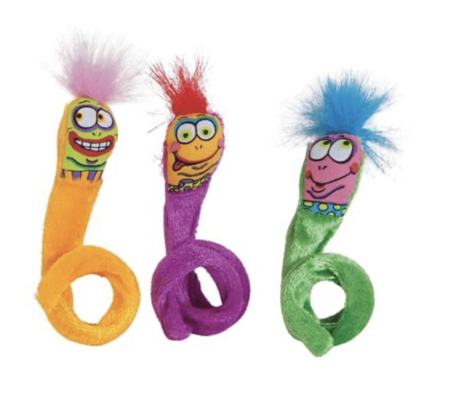 FAT CAT® Classic Springy Worms Cat Toy.