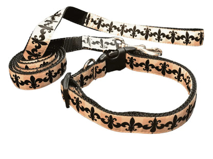 Fleur de France Dog Collar or Lead (1" Wide).