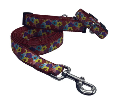 Flower Power Dog Collars or Leads (5/8" Wide).