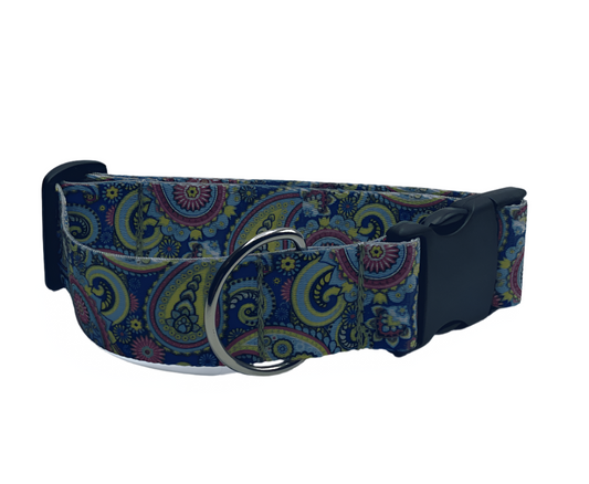 Garden Paisley Dog Collar (1.5" Wide).