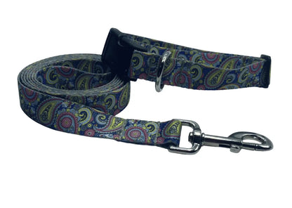 Garden Paisley Dog Collars or Leads (5/8" Wide).