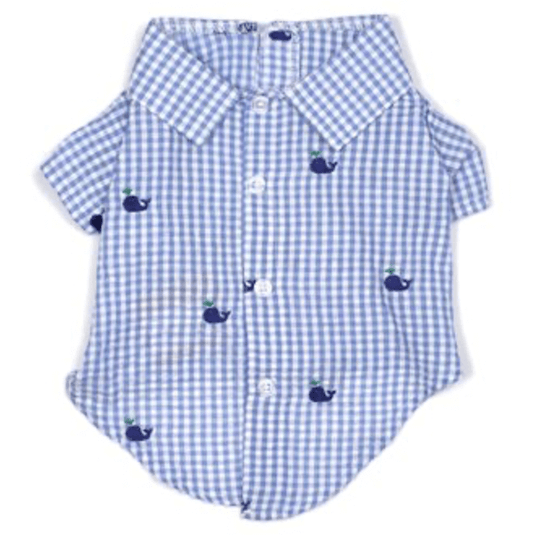 Gingham Whales Shirt.