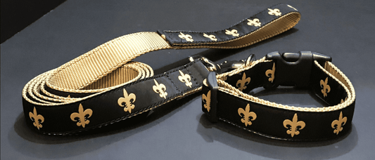 Golden NOLA FDL Dog Collars or Leads (1" Wide).