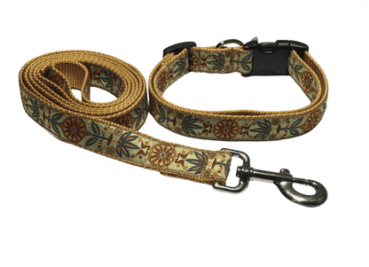Golden/Gold Scandinavian Sweetheart Dog Collars or Leads (1" Wide).