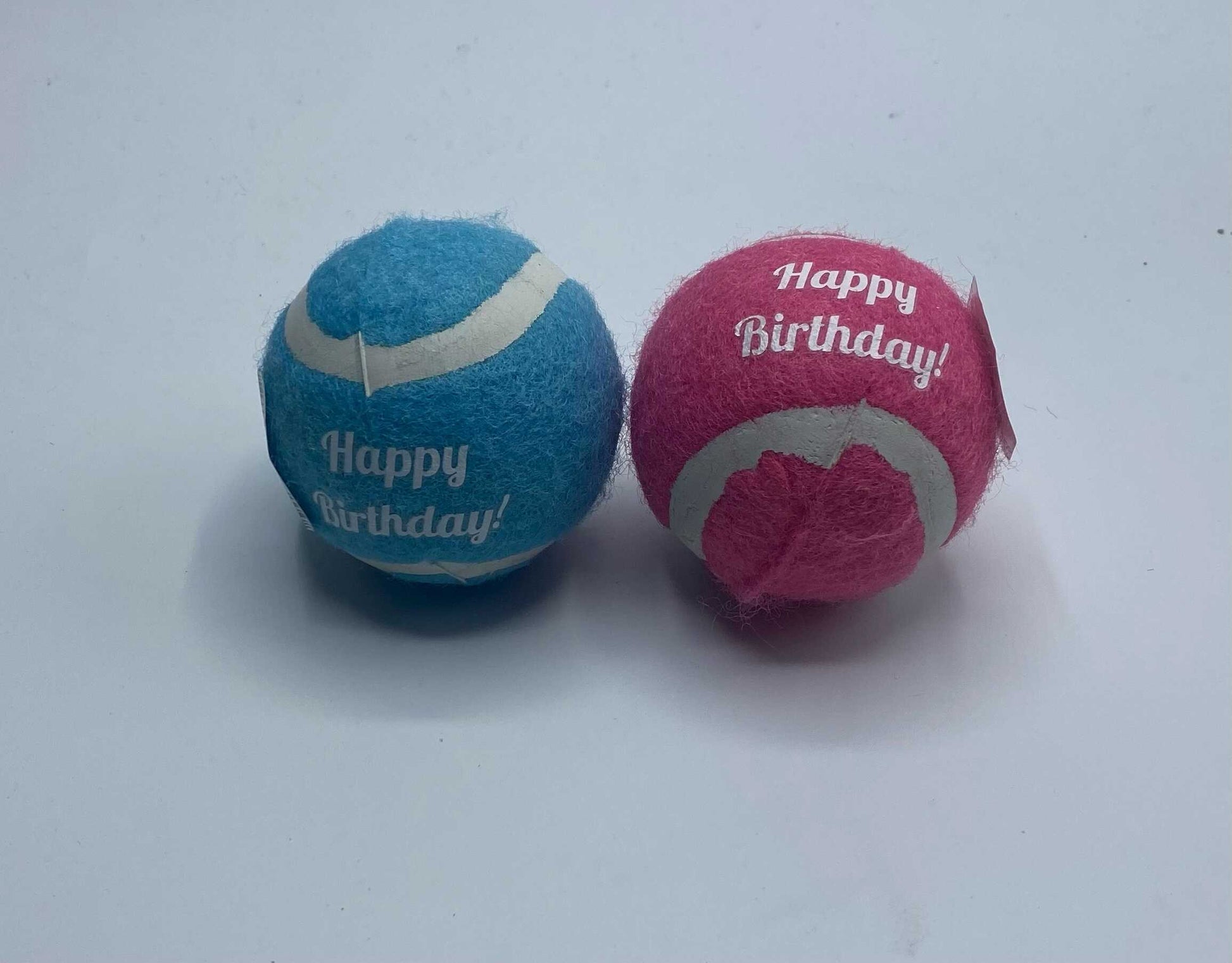 Happy Birthday Tennis Ball Dog Toy.