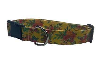 Hibiscus Bouquet Dog Collar (1.5" Wide).