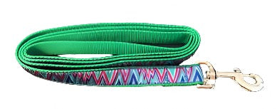 On a Different Wavelength Green- ZigZag Dog Collars or Leads.