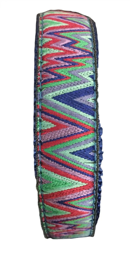 On a Different Wavelength Blue- ZigZag Dog Collars or Leads.