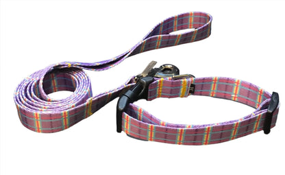 Purple Easter Basket Argyle Dog Collar or Lead.