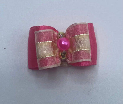 Pink Fancy Dog Hair Bows.