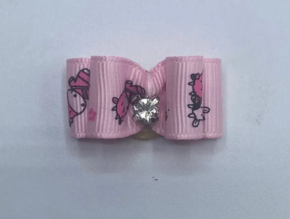 Pink Fancy Dog Hair Bows.