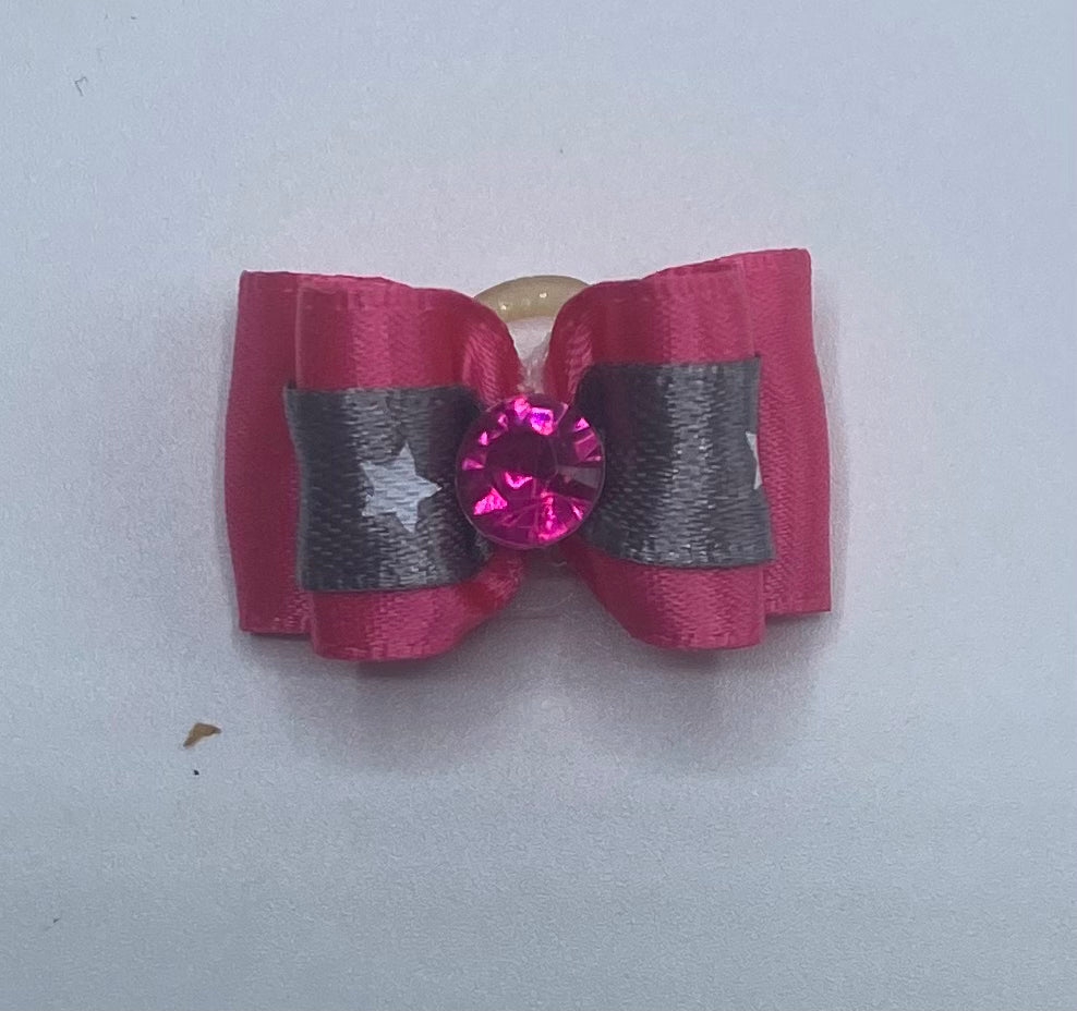 Pink Fancy Dog Hair Bows.