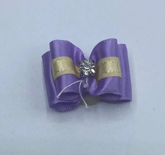 Purple Fancy Dog Hair Bows.