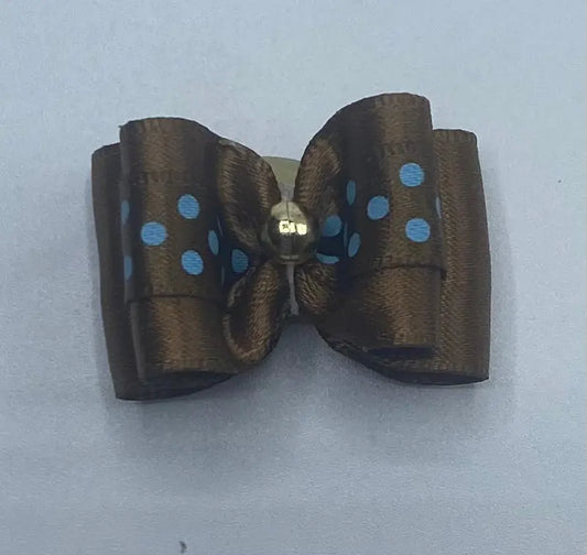 Brown Fancy Dog Hair Bows.