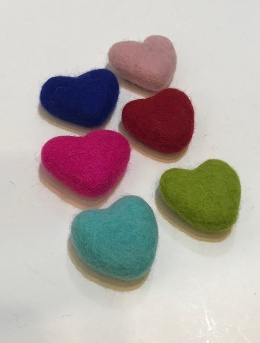 Felted Heart Cat Toy.