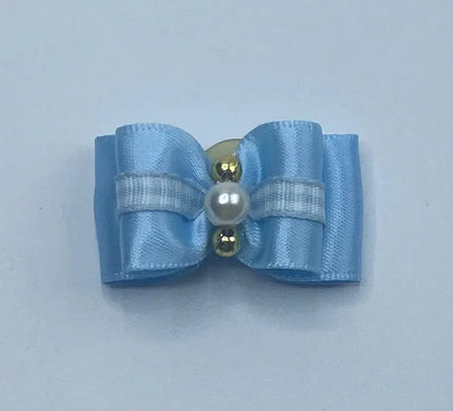 Blue Fancy Dog Hair Bows.