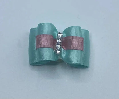 Blue Fancy Dog Hair Bows.