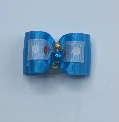 Blue Fancy Dog Hair Bows.