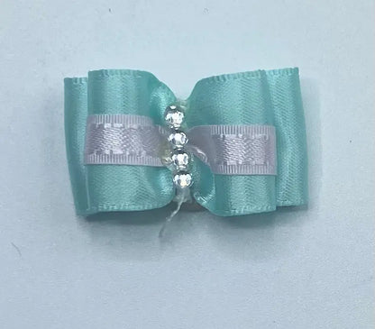 Blue Fancy Dog Hair Bows.