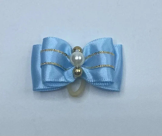 Blue Fancy Dog Hair Bows.