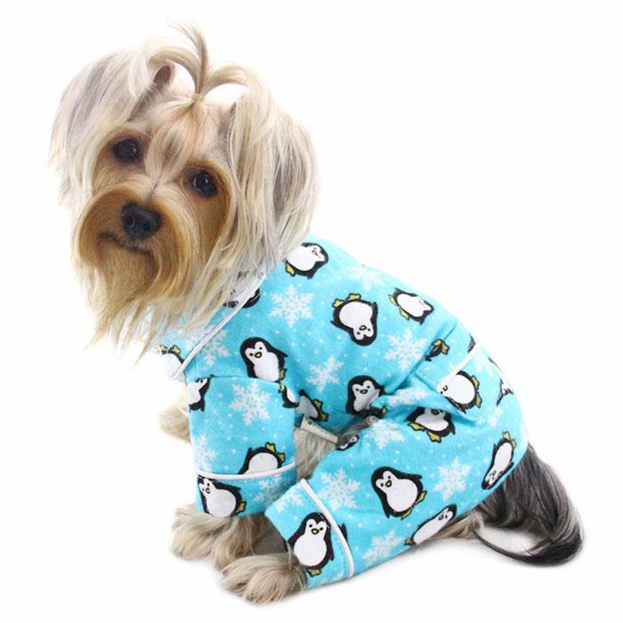 Penguins & Snowflake Flannel PJ with 2 Pockets - Turquoise.