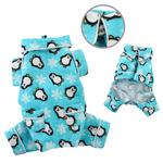 Penguins & Snowflake Flannel PJ with 2 Pockets - Turquoise.