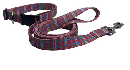 Pink Easter Basket Argyle Dog Collar or Lead (5/8" Wide).