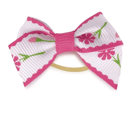 Pretty in Pink Dog hair Bow.