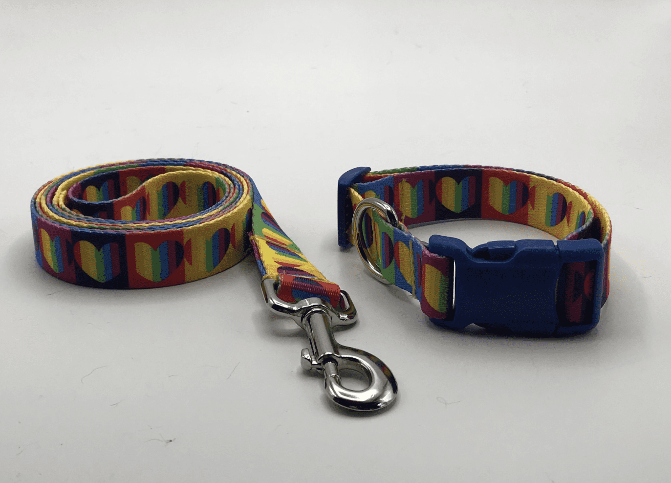 Pride Harts Dog Collars & Leads (1" Wide).