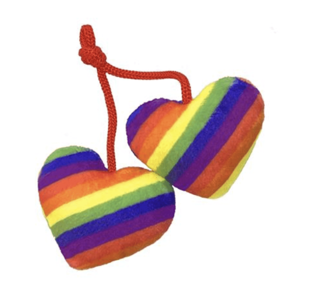 Pride Heart Strings Cat Toy.