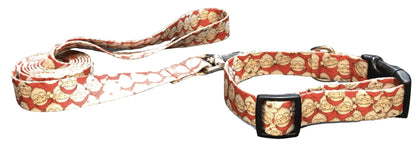 Santa Dog Collars or Leads (1" Wide).